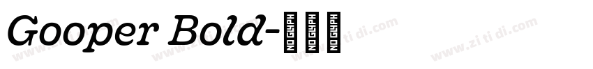 Gooper Bold字体转换